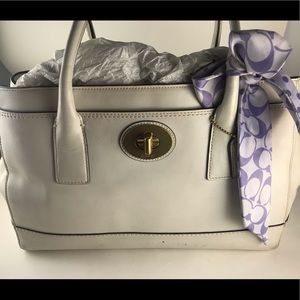 Classic White Coach Madeline Purse